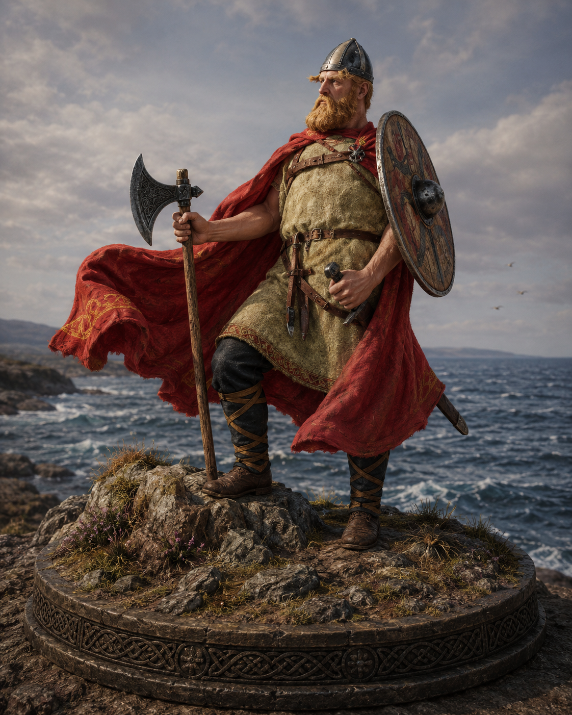 Leif Erikson 3D Statue | Viking Explorer Collectible | First European in America Figure | Norse Warrior Decor | Viking History Art