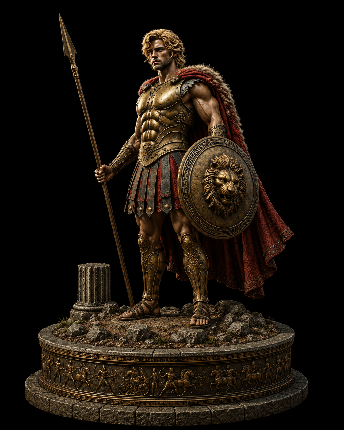 Achilles Greek Warrior Statue | Legendary Trojan Hero Collectible | Ancient Greece Mythology Figure | Spartan Decor | History Lover Gift