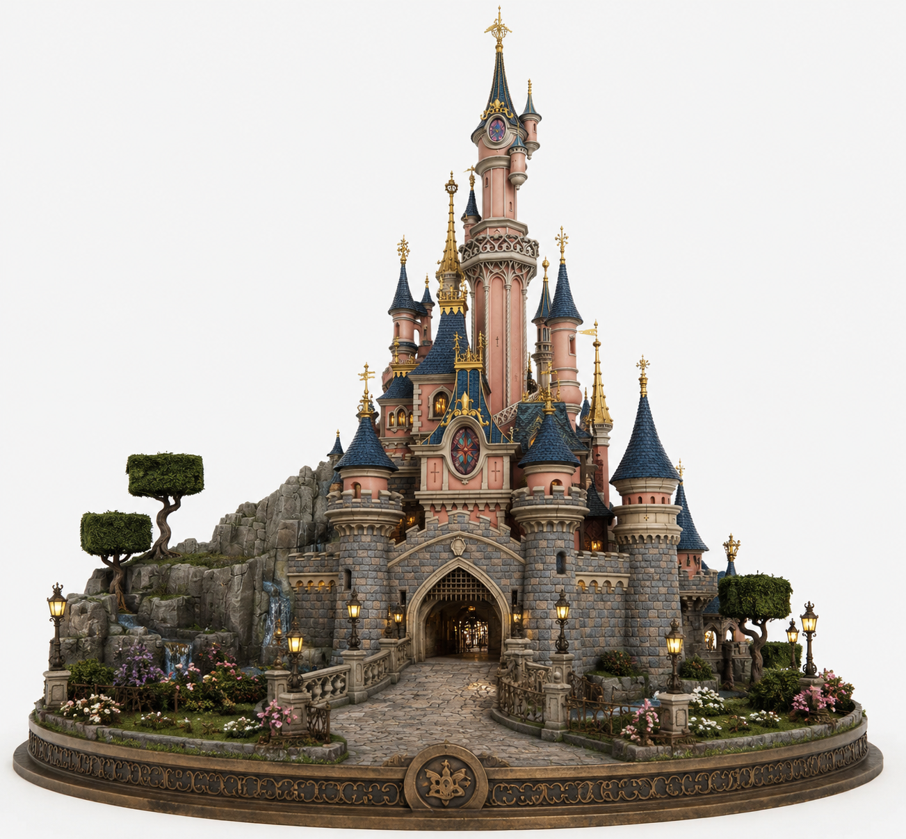 Disney Castle 3D Diorama | Fairytale Fantasy Castle | Hand Painted Magical Kingdom Display | Princess Inspired Collectible | Fantasy Home Décor