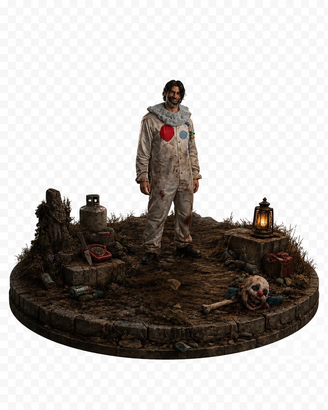 Dandy Horror Clown 3D Diorama | Nightmare Circus Collector Statue | Horror ahs Inspired Display | Creepy Carnival Decor