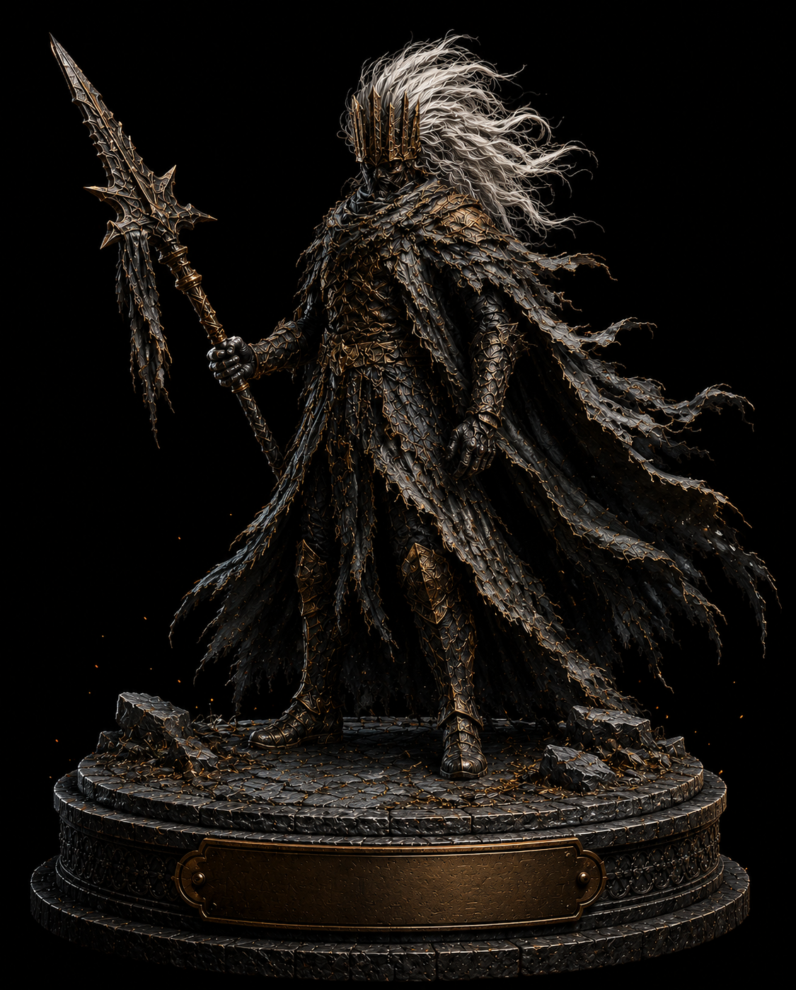 Nameless King Inspired Statue | Storm King Warrior Figure | Dark Souls Inspired Collectible | Soulsborne Display Piece | Fantasy Gamer Gift