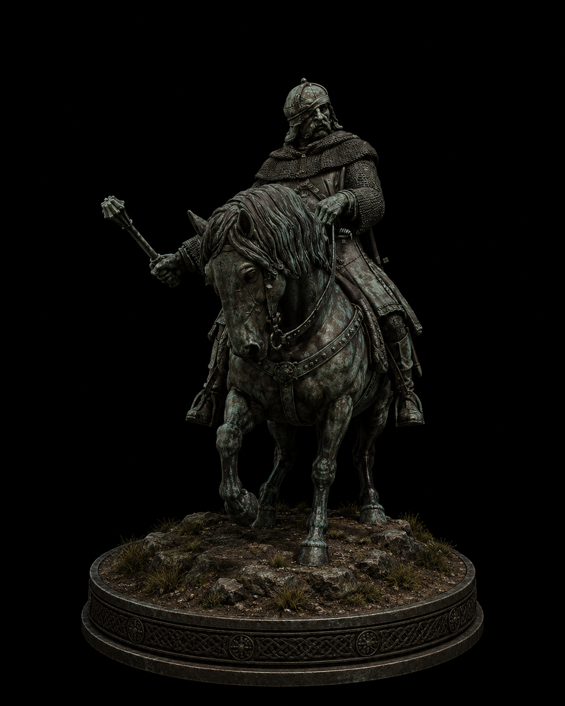 Jan Žižka Statue | Hussite Warrior Collectible | Medieval Czech General Figure | Legendary Bohemian Commander Sculpture | Historical Knight Decor