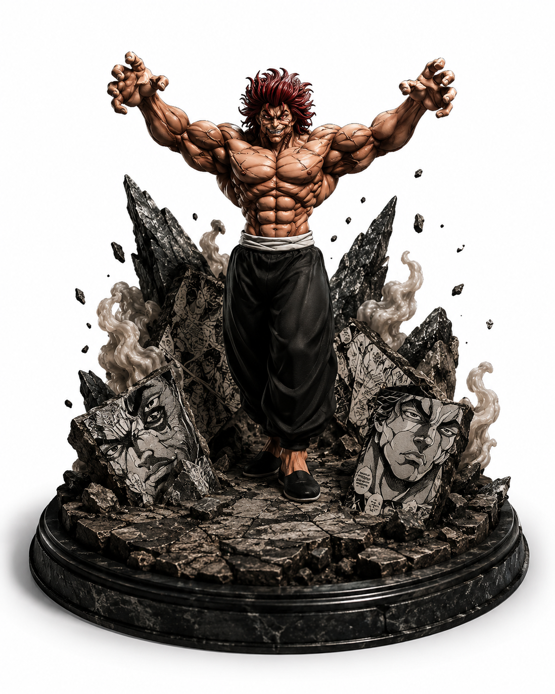 Yujiro Hanma 3D Statue | Baki Anime Collectible | Martial Arts Display Figure | Hand Painted Model | Fan Art Gift
