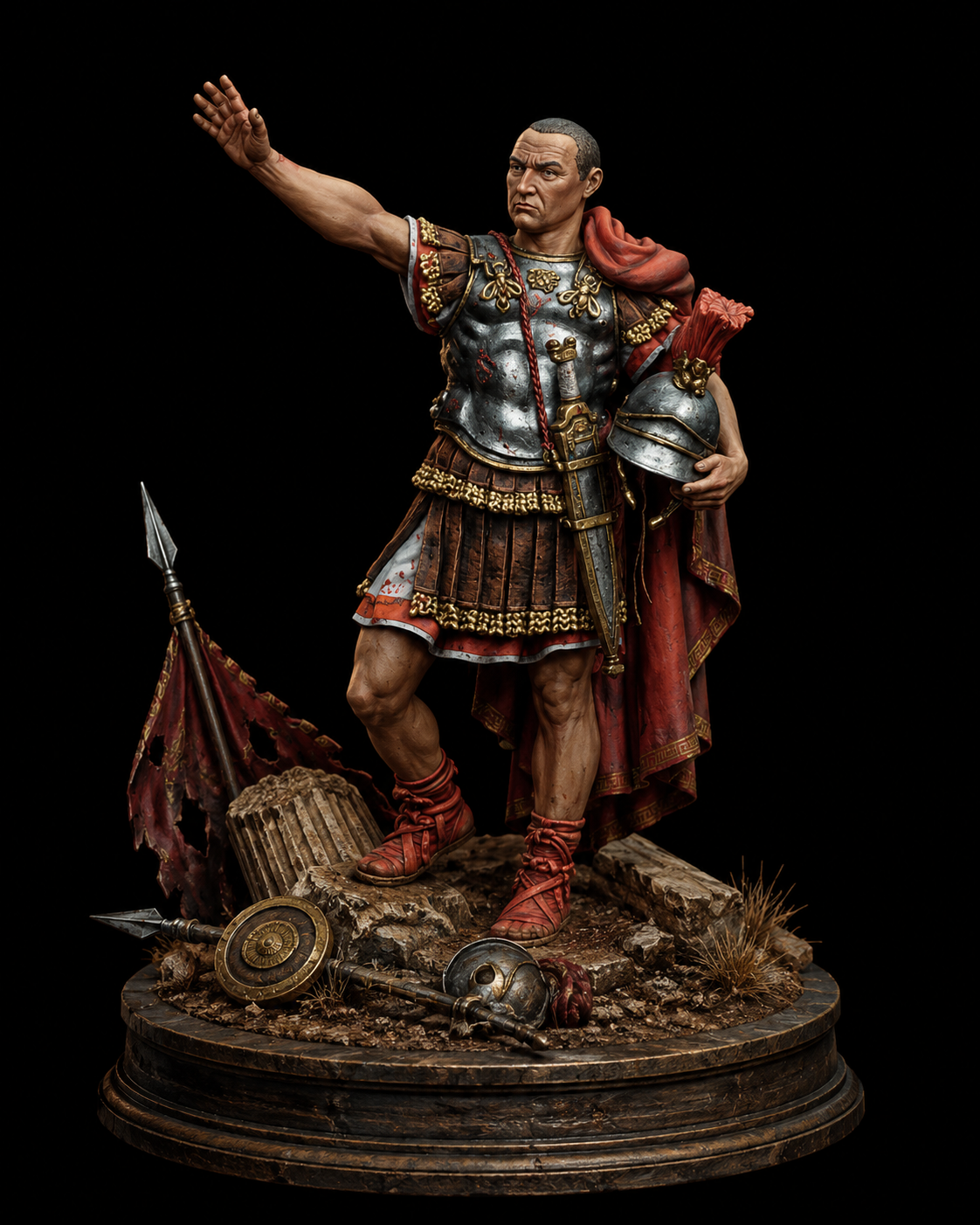 Scipio Africanus 3D Statue | Roman General Collectible | Ancient Rome Military Figure | Defeater of Hannibal Sculpture | Historical Warrior Decor