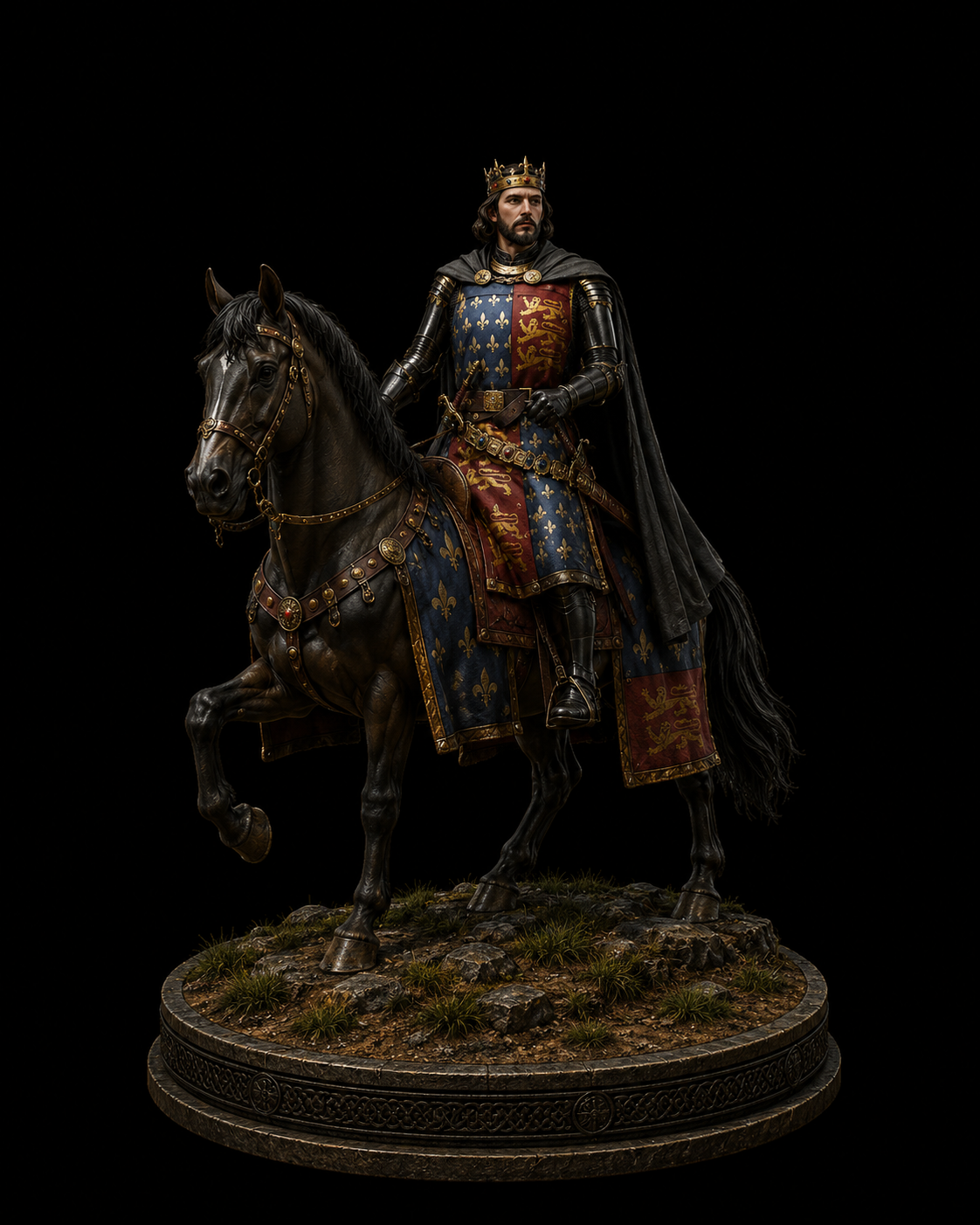 Edward the Black Prince Statue | Legendary Medieval English Warrior Collectible | Hundred Years War Knight Figure | Historical King Sculpture | Medieval Decor