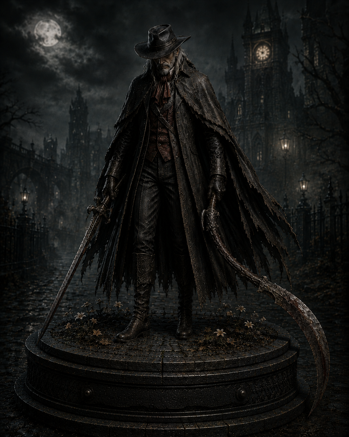 Gehrman The First Hunter inspired Statue | Bloodborne Collectible Figure | Gothic Horror Gaming Decor | Soulsborne Display Piece | Gamer Gift