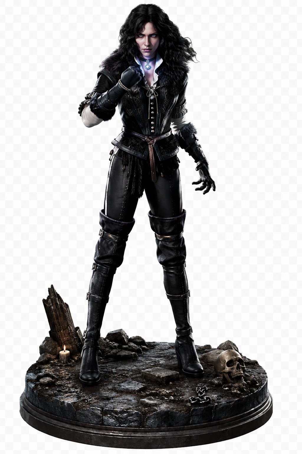 Yennefer of Vengerberg 3D Statue | The Witcher Collectible | Hand Painted Figure | Dark Fantasy Display | Fan Art Gift