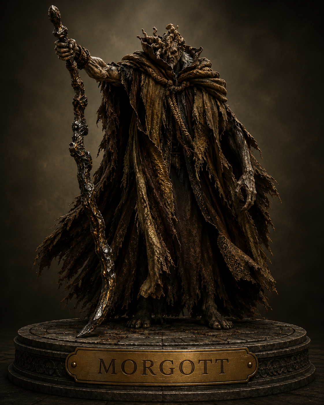 Morgott Inspired Statue | Omen King Collectible Figure | Elden Ring Inspired Boss Display | Dark Fantasy Decor | RPG Gamer Gift