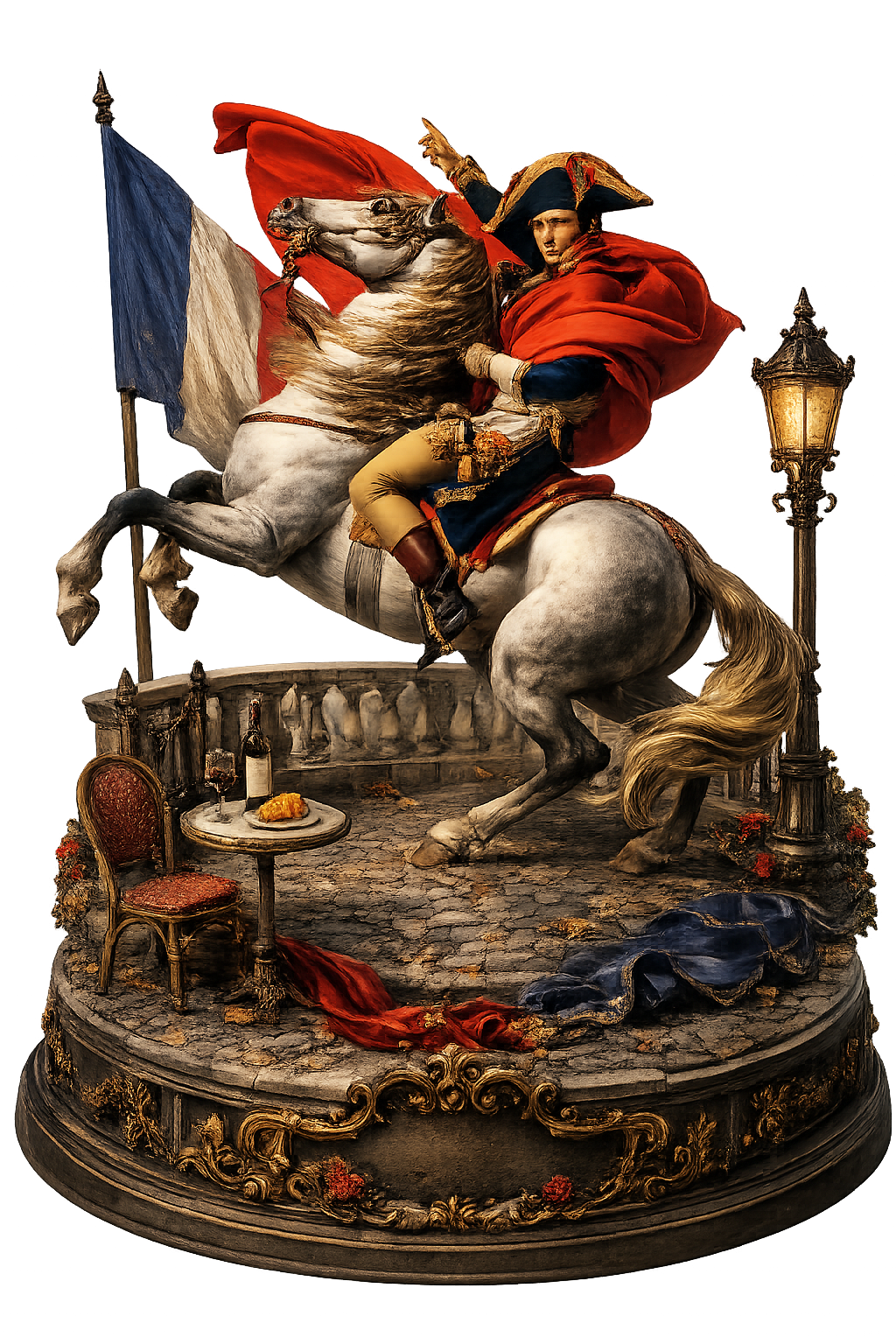Napoleon Bonaparte 3D Diorama | Hand Painted French Emperor Collectible | Historical Military Statue | French Empire Display Figure
