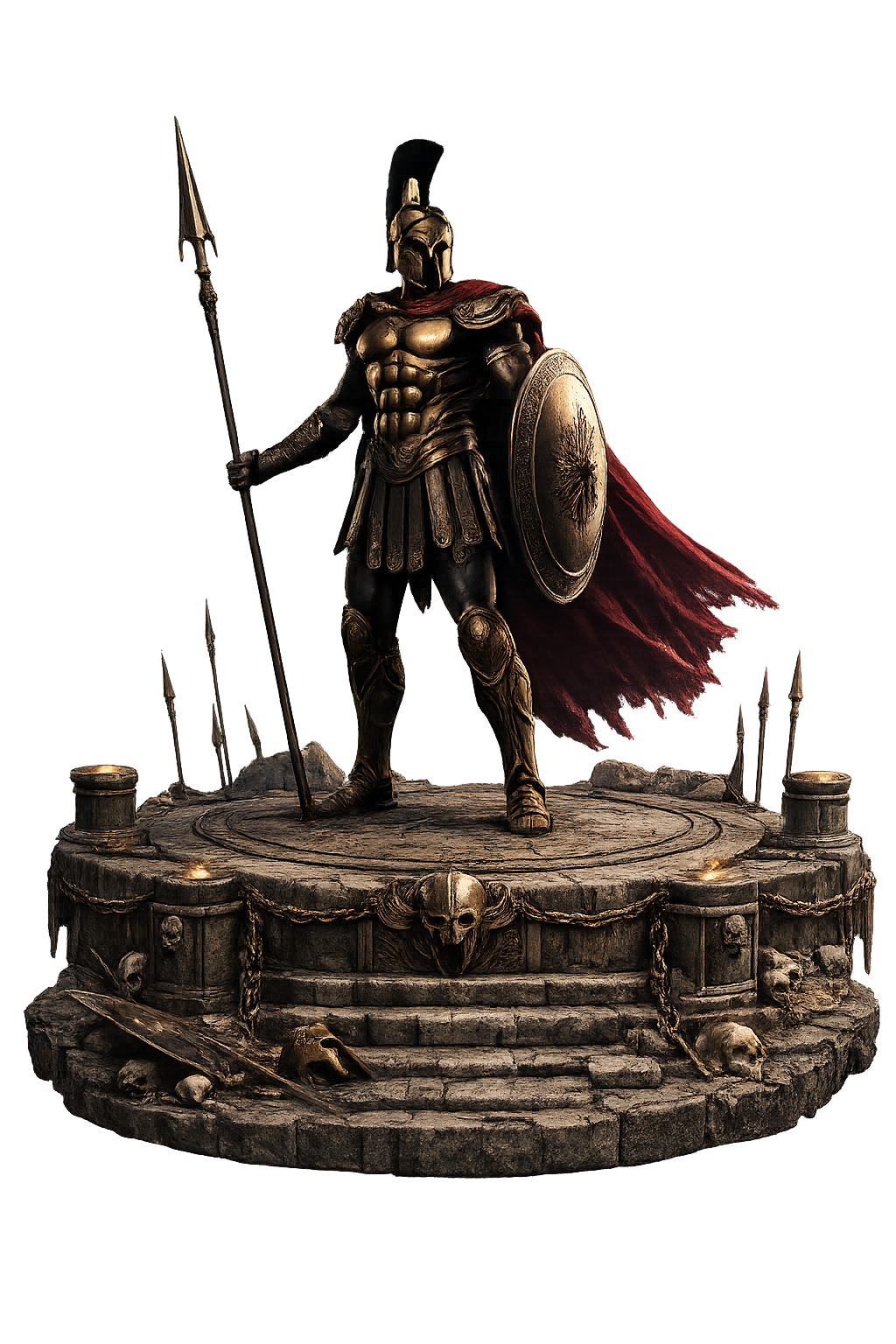 Ares, God of War 3D Figurine | Hand Painted Greek Mythology Statue | Spartan Warrior Display | Ancient Greece Collector Gift