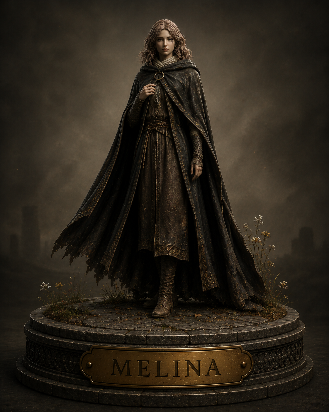 Melina Inspired Statue | Elden Ring Maiden Figure | Dark Fantasy Collectible | Tarnished Guide Display | RPG Gamer Gift