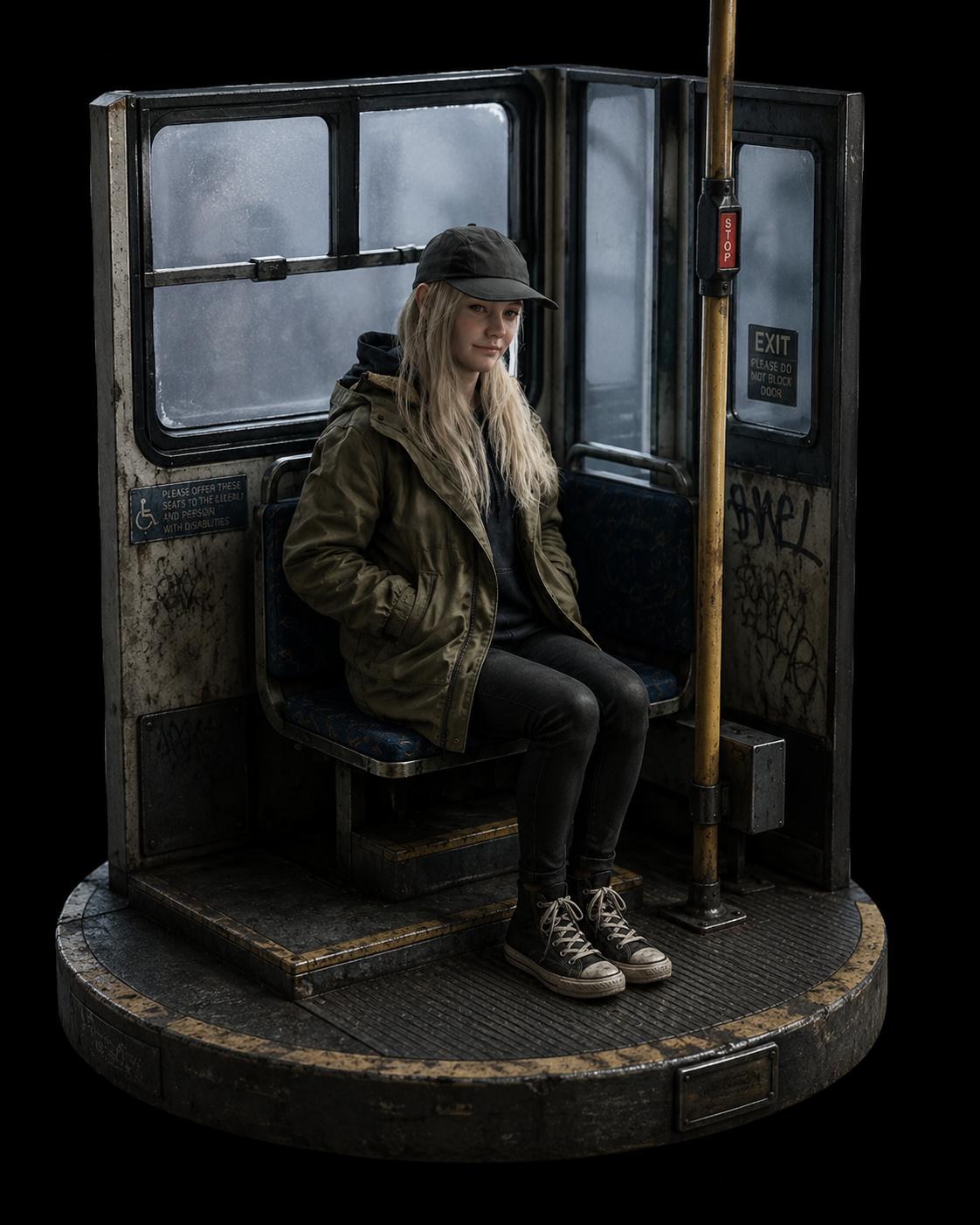 Rose Winters Bus Diorama 3D Hand-Painted Collectible | Resident Evil Village Inspired | Handmade Horror Display
