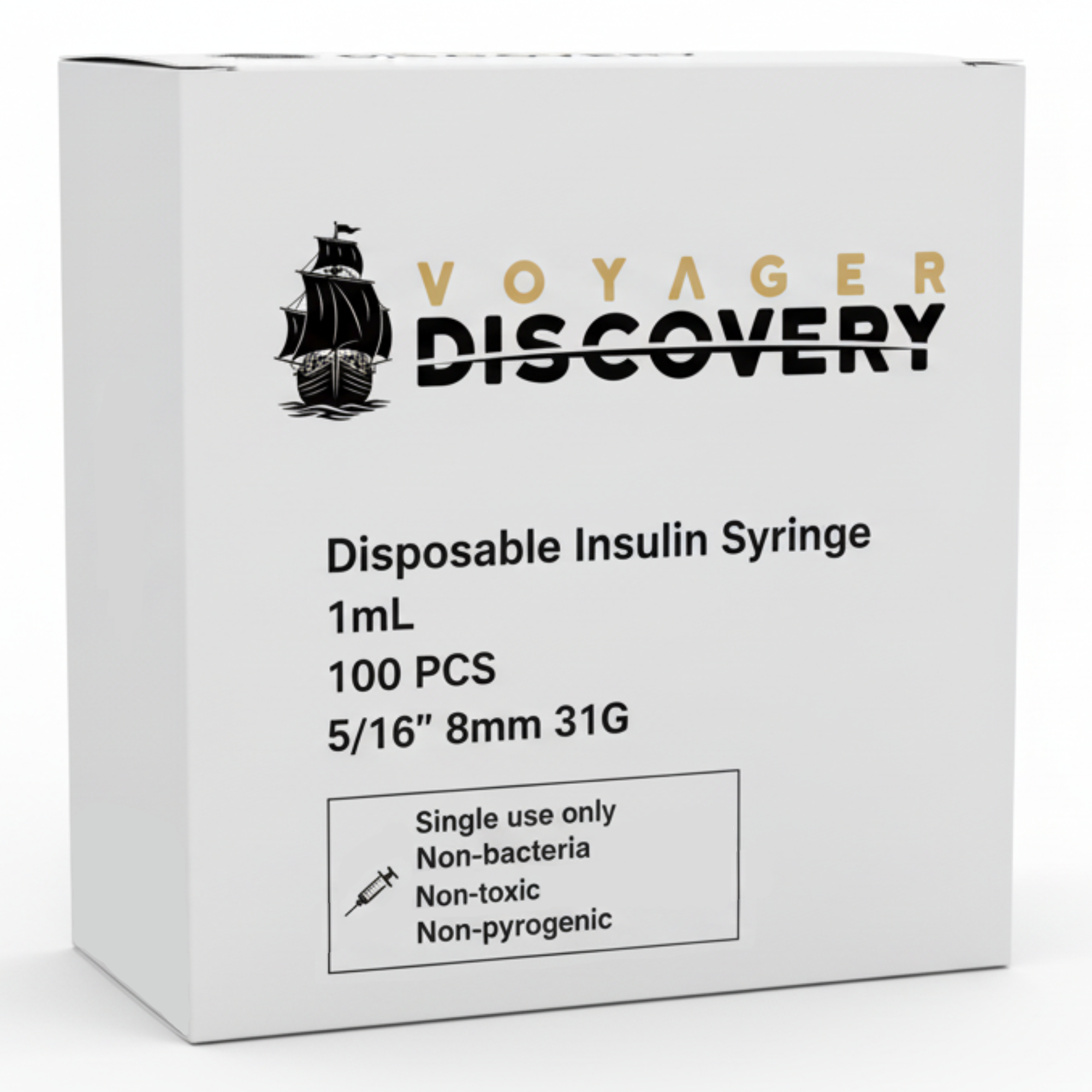 100 PCS Disposable Insulin Syringe