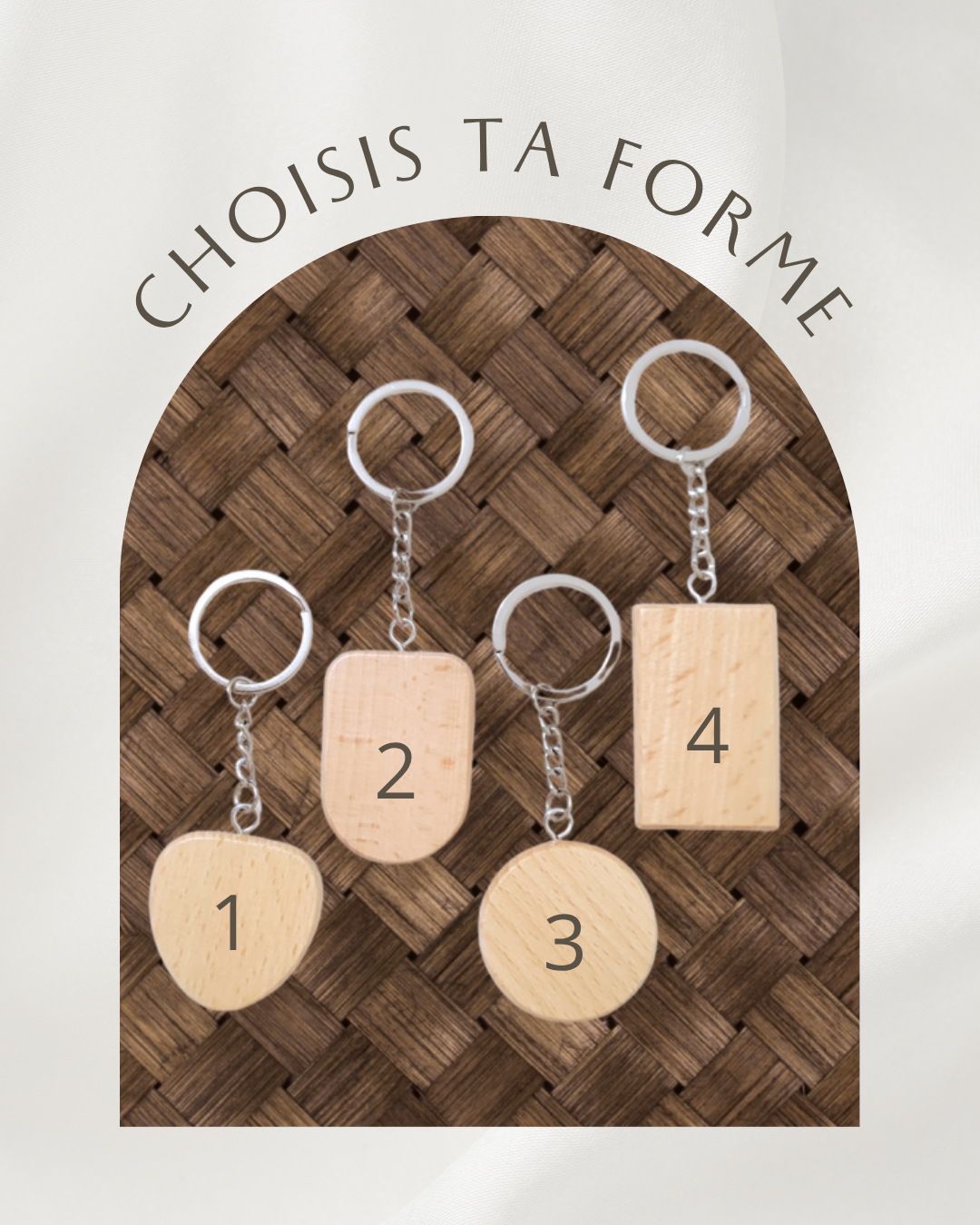 Porte-clé en bois personnalisé