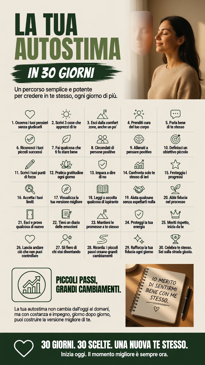 LA TUA AUTOSTIMA IN 30 GIORNI