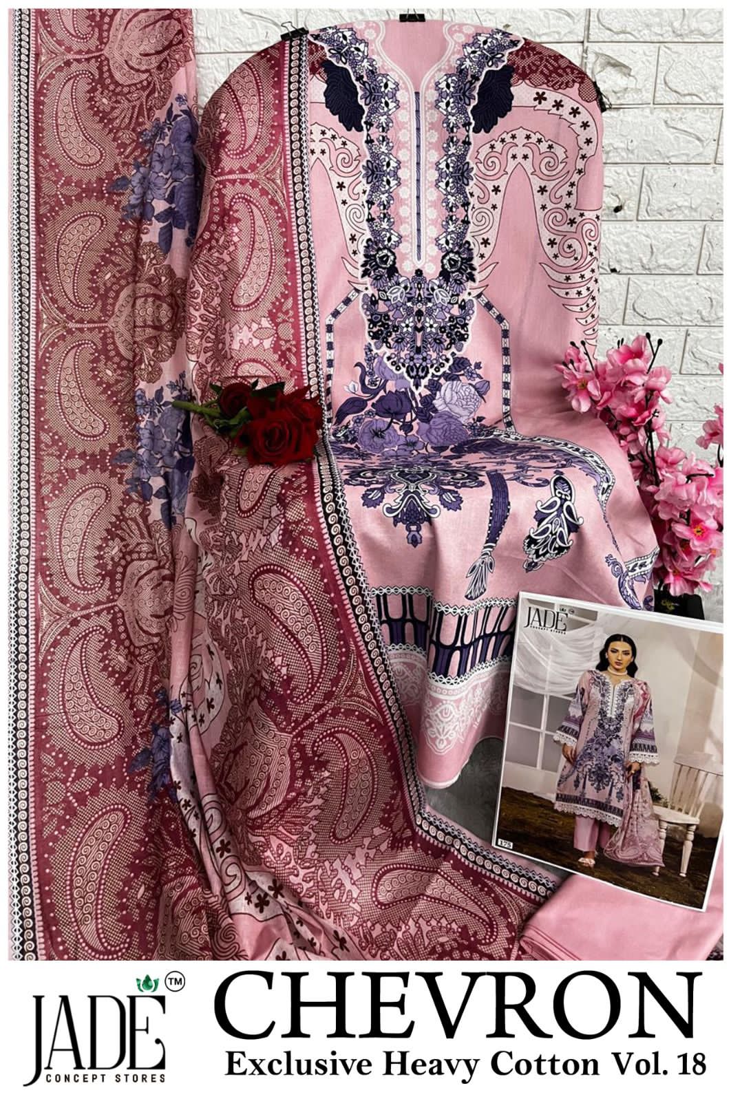 Chevron By Jade Printed Lawn 