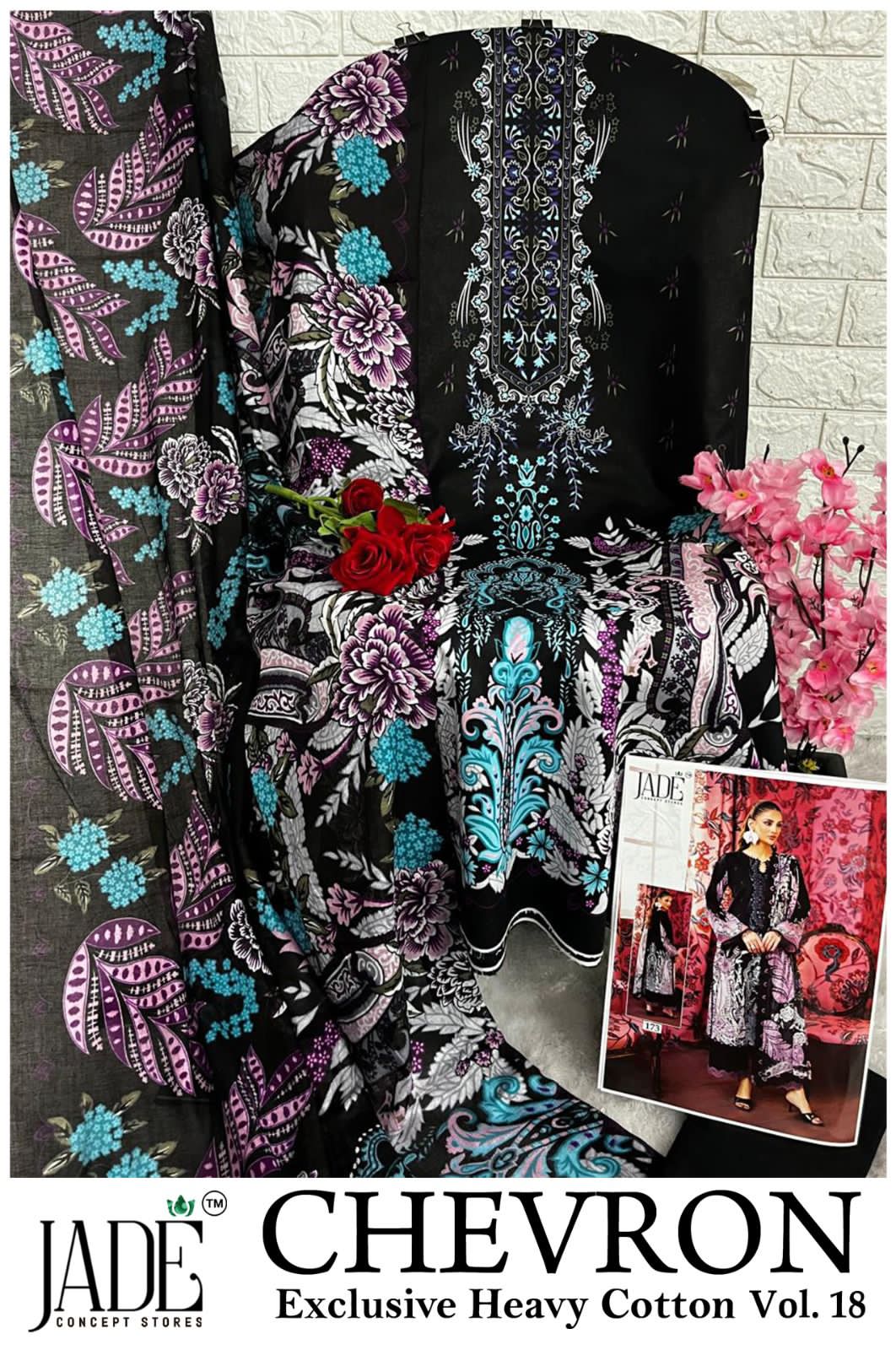 Chevron By Jade Printed Lawn 