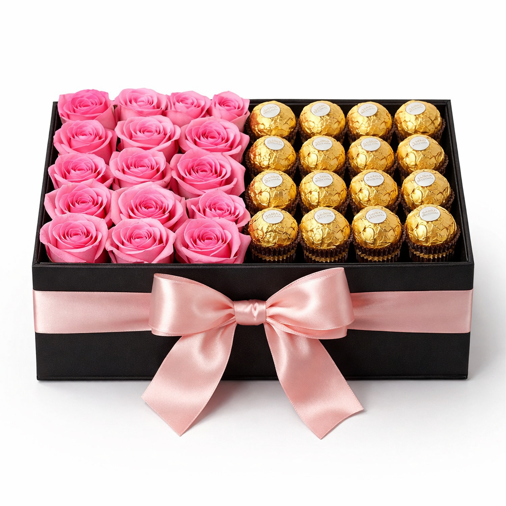Caja de Rosas y Bombones