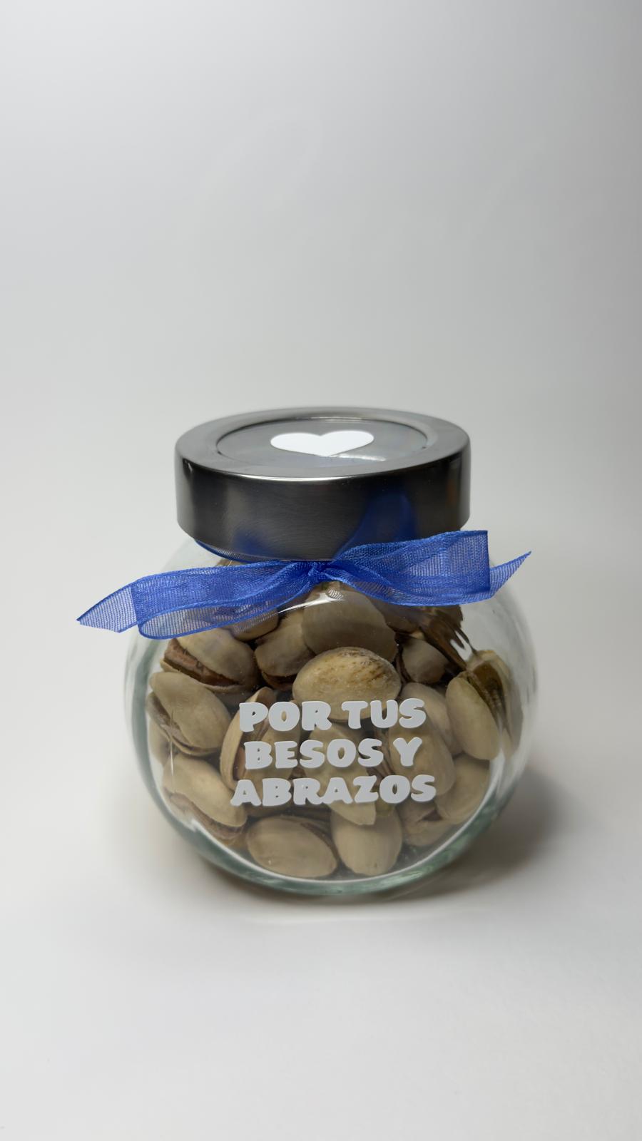 Frasco de Dulces 'Por tus Besos y Abrazos'