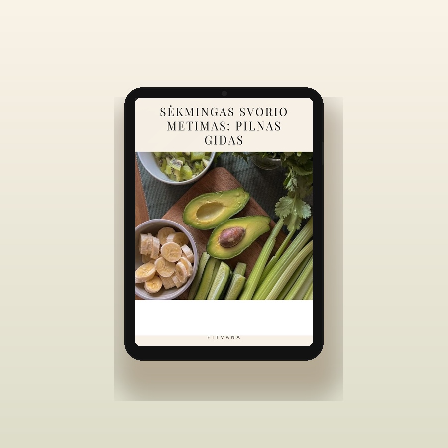 Svorio Metimo Gidas:–5 kg per 6 savaites