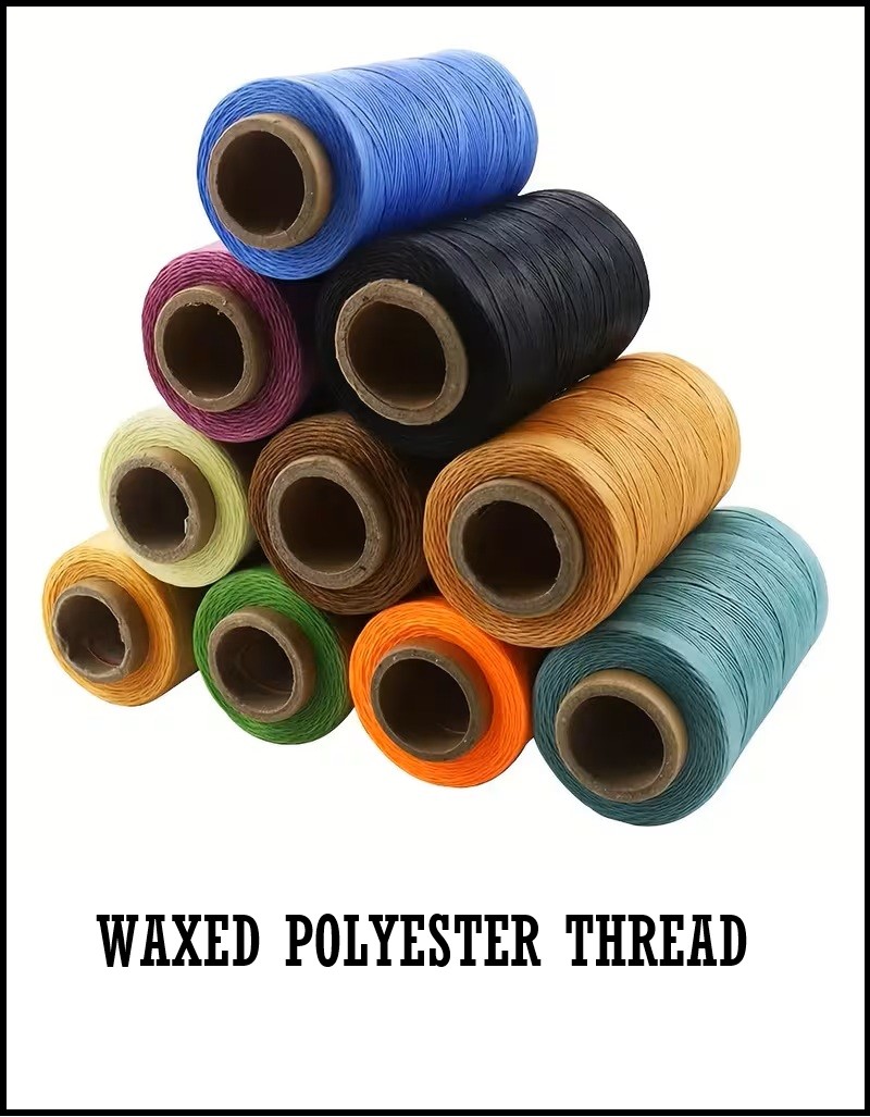 Braided Waxed Polyester Thread 0.8mm 50 yards per spool