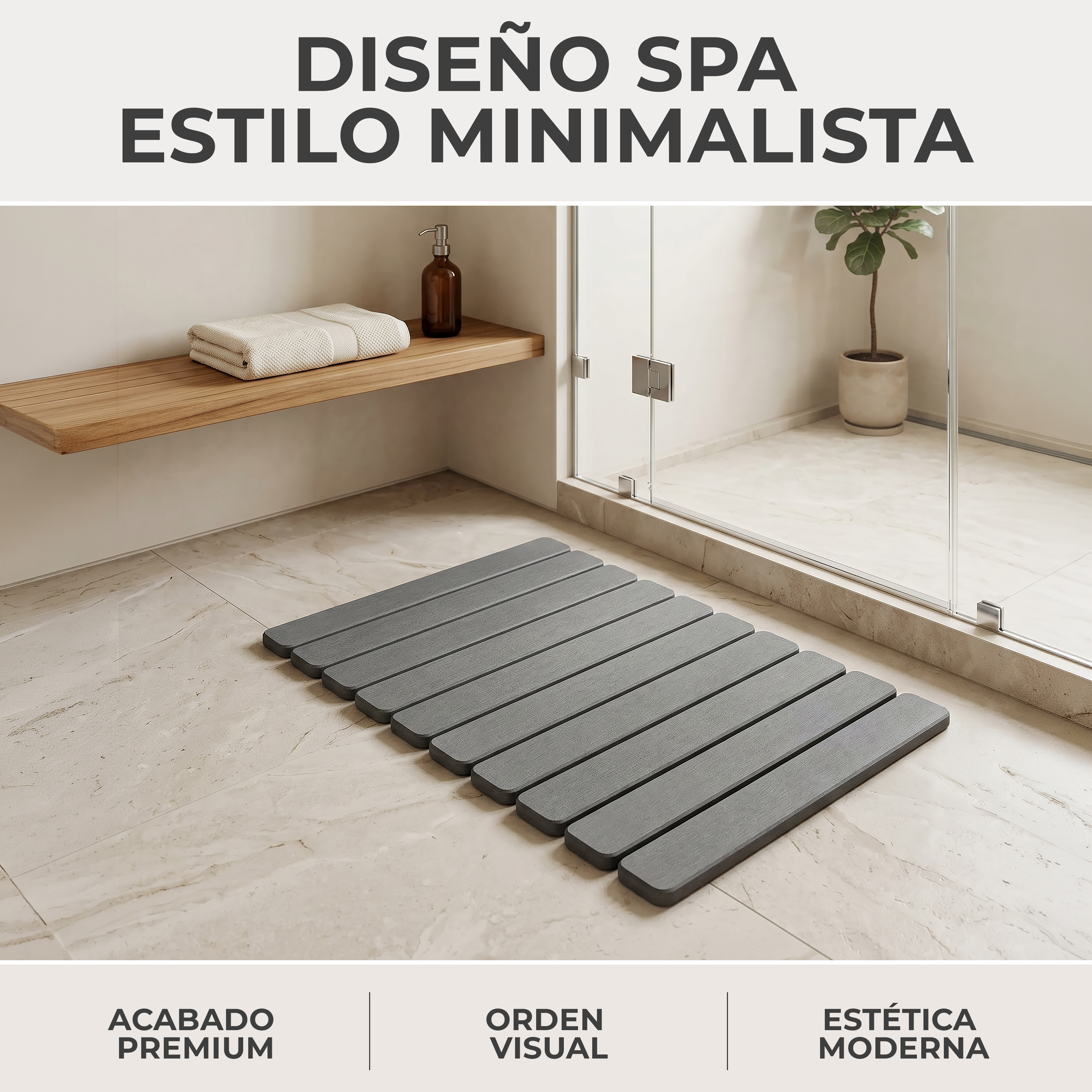 Alfombra de baño plegable de diatomita