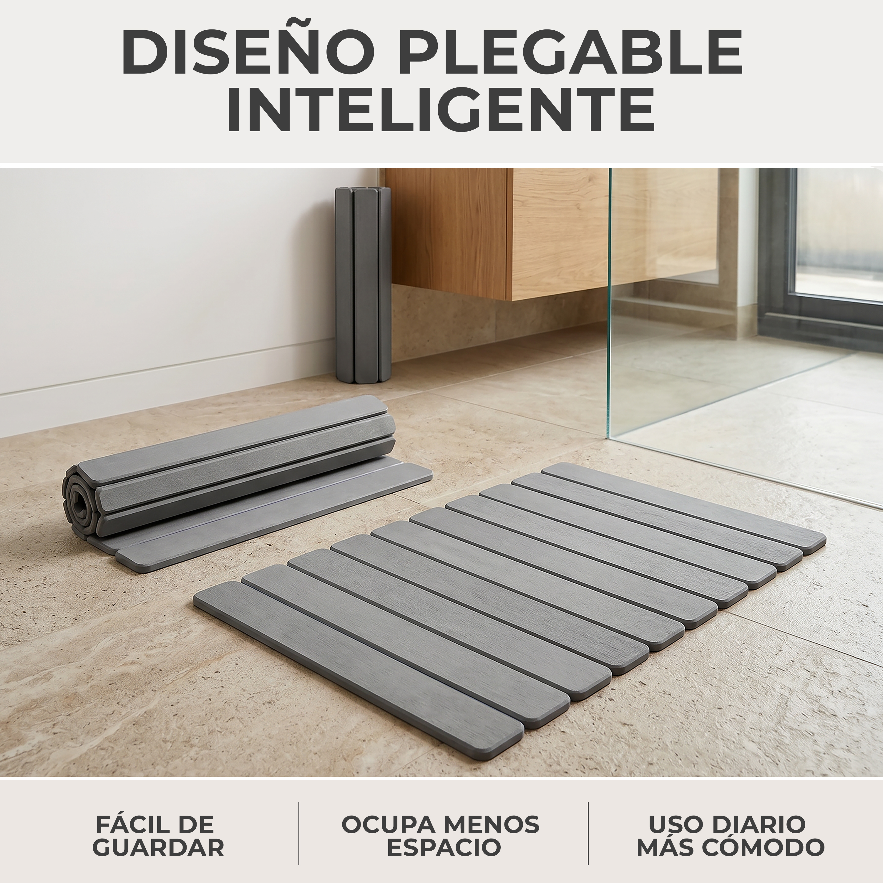 Alfombra de baño plegable de diatomita