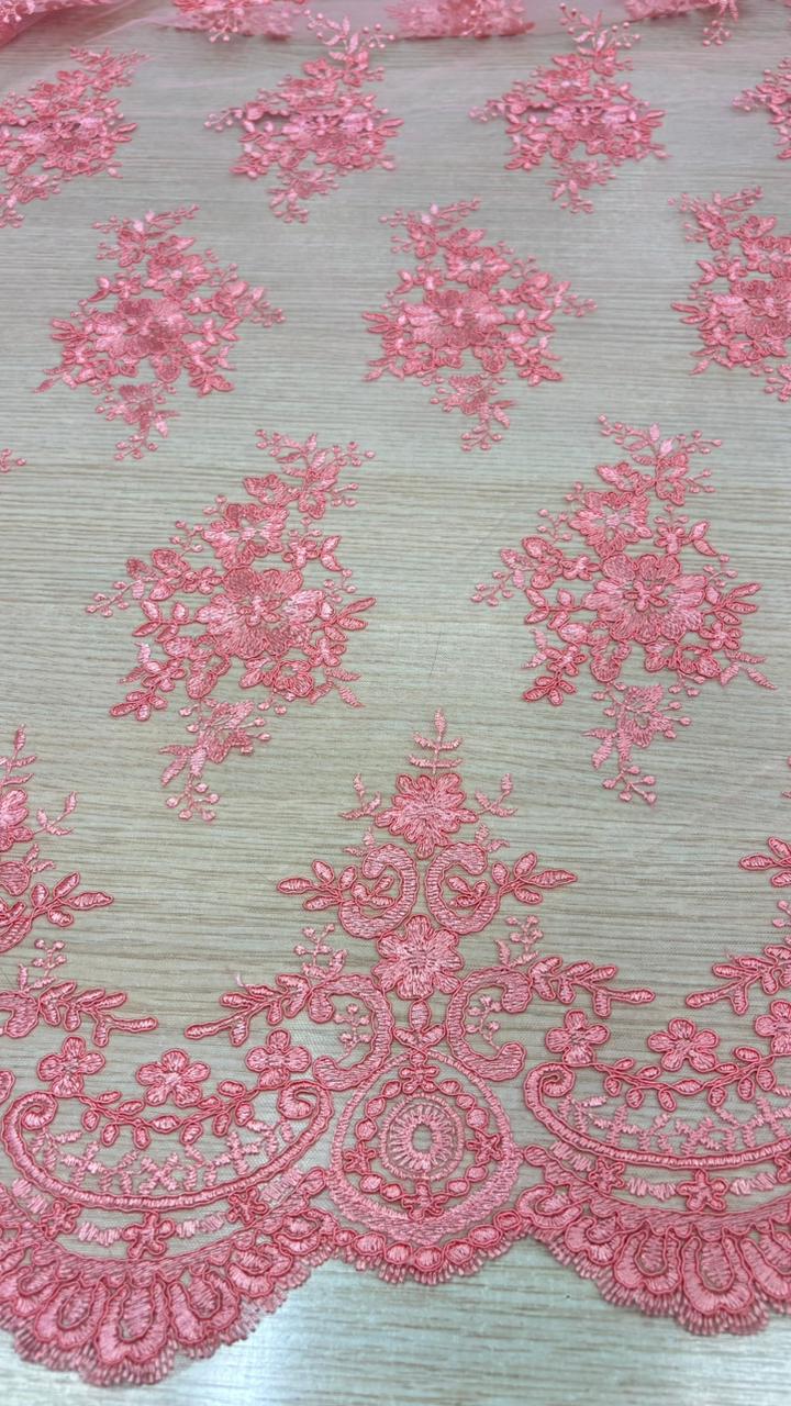 Renda floral barrado