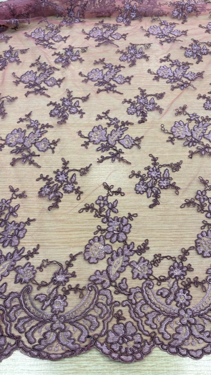 Renda floral barrado