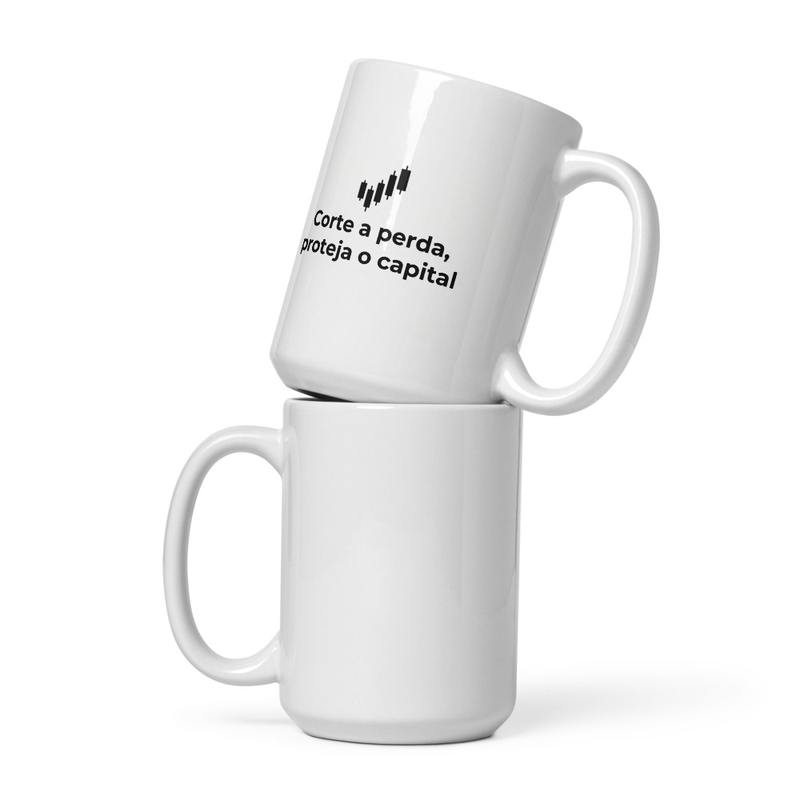 Caneca branca brilhante