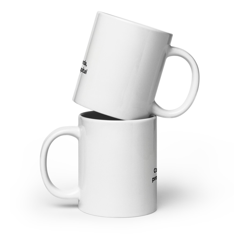 White glossy mug