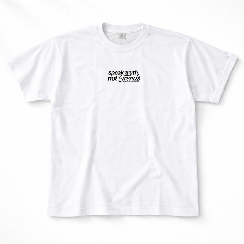 تي شيرت أبيض مطبوع