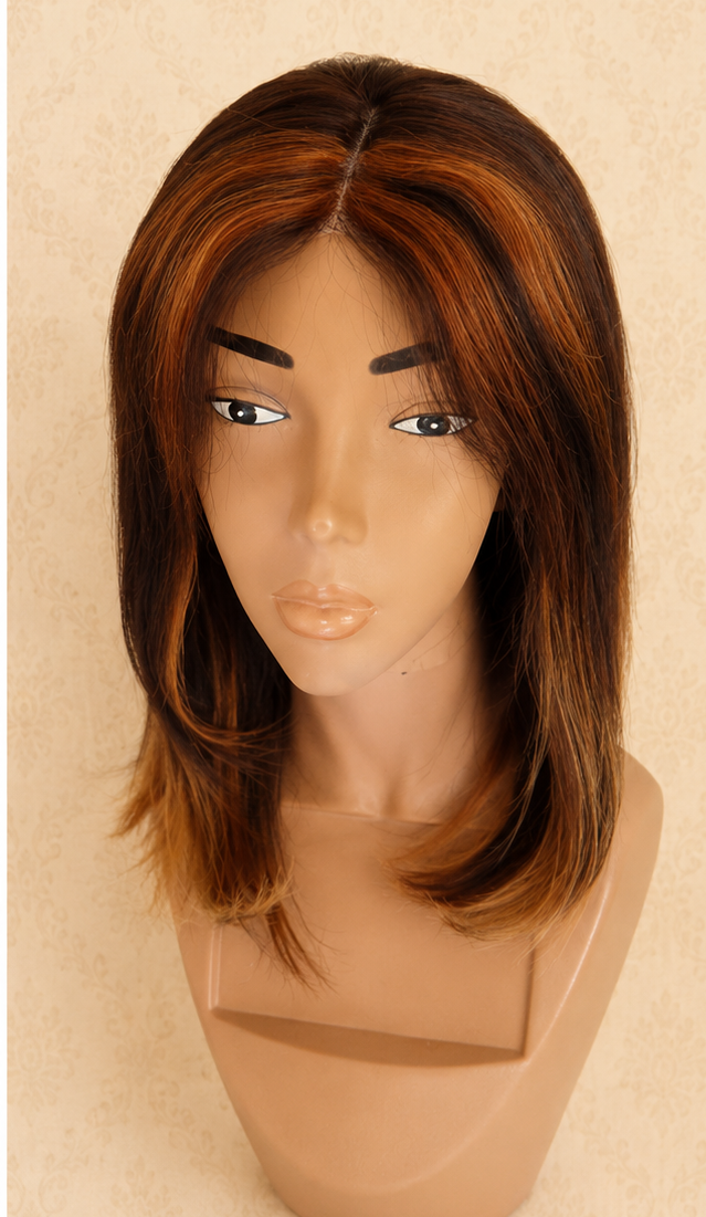 14" Hand made Type 1 hair Human Hair Wig
