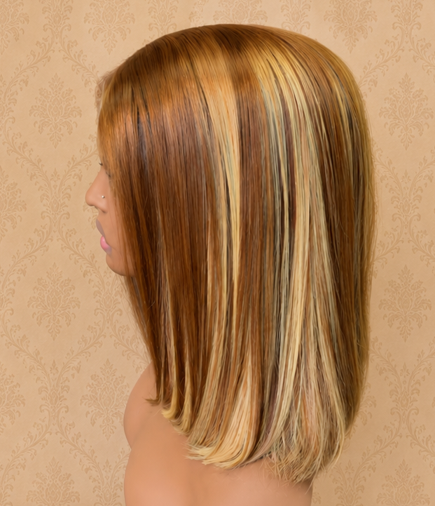 14" Hand made Type 1 hair Human Hair Wig       
