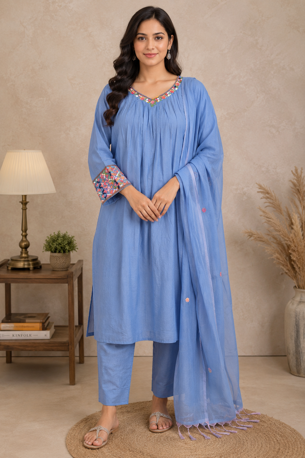 Blue Ethnic Kurta Set