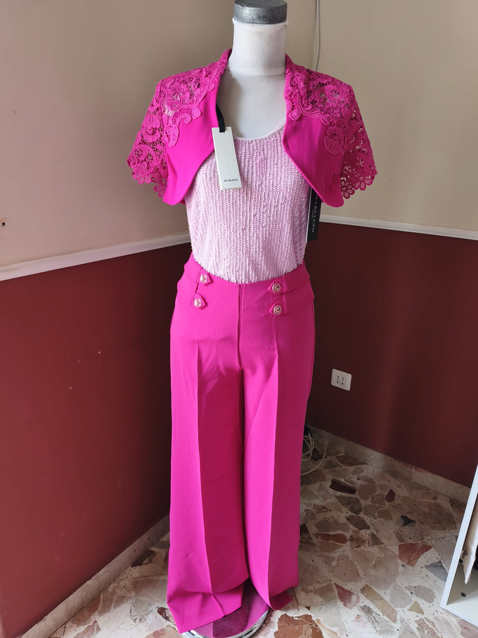 Set pantalone e coprispalle Guess by Marciano e canotta Pinko