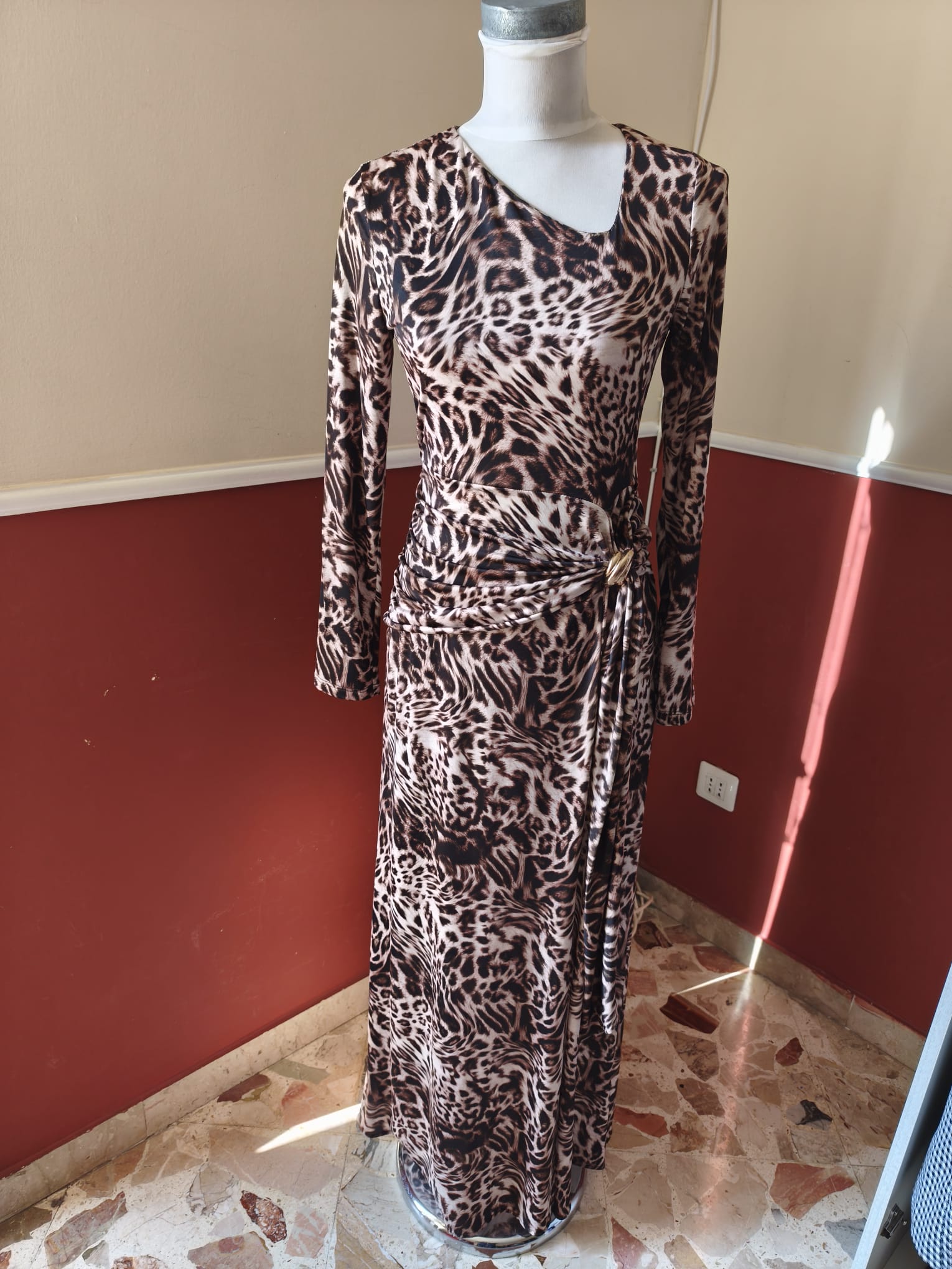 Abito longuette animalier