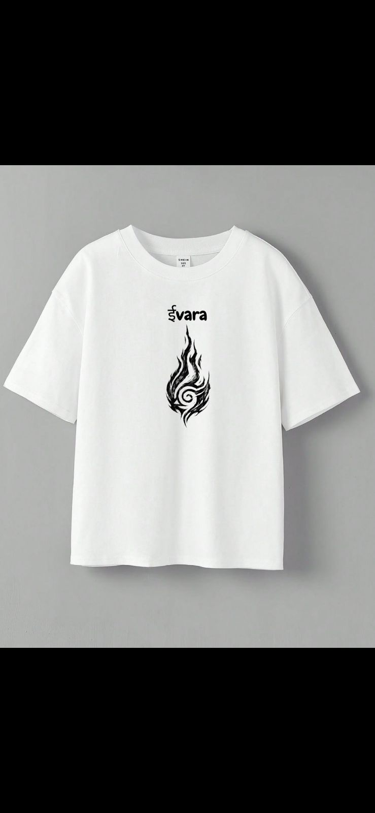 White Graphic Flame T-Shirt