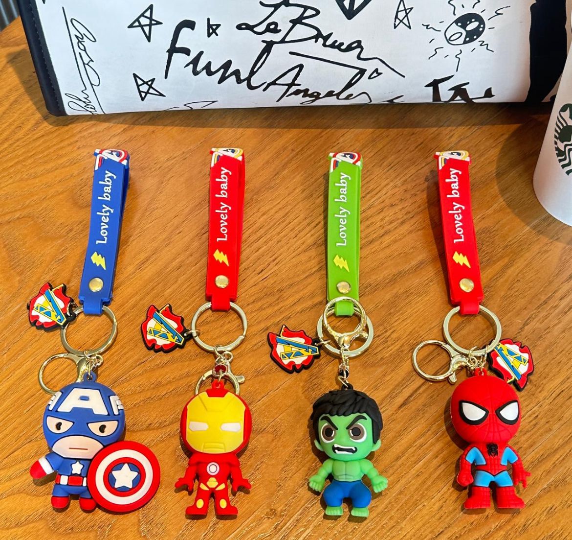Superhero Character Keychains