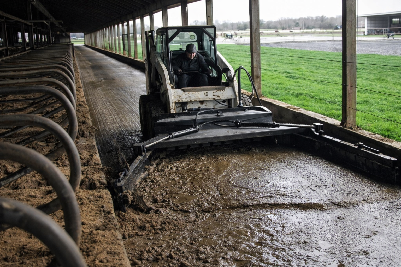 Manure / Excrement Pusher Device