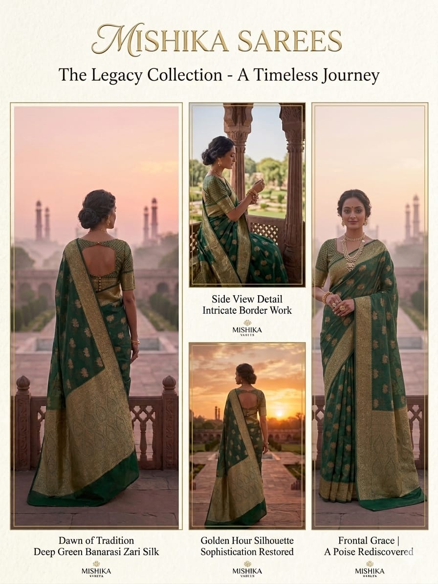 Elegant Green Organza Designer Saree for Women – Premium Party, Wedding & Office Wear