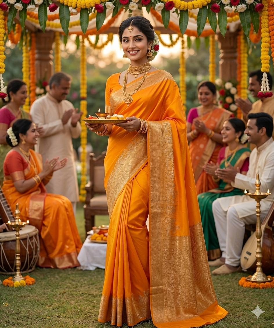 Banarasi Silk Ghat Design Saree with Ganga Boat Pallu | Heritage Collection