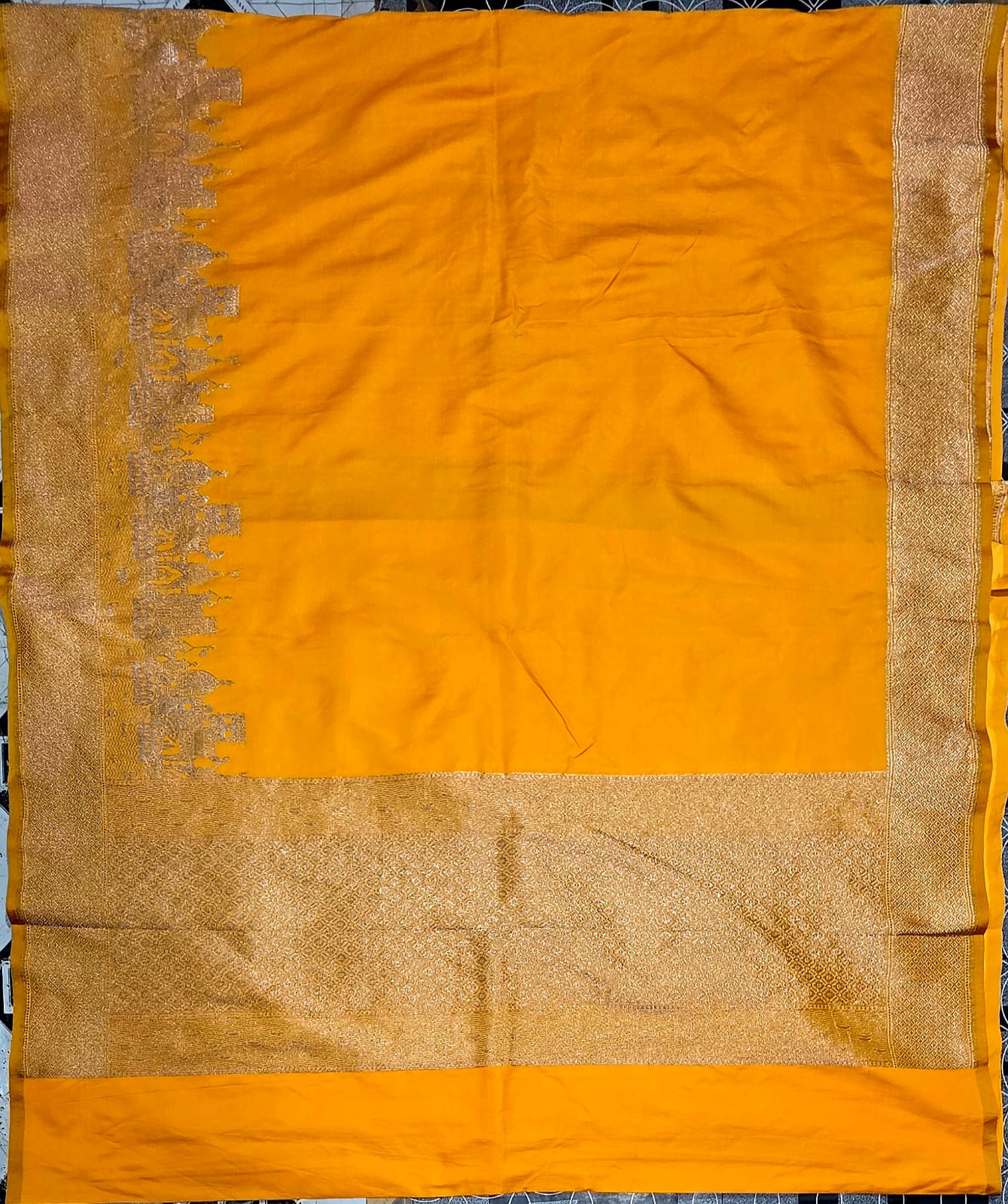 Banarasi Silk Ghat Design Saree with Ganga Boat Pallu | Heritage Collection