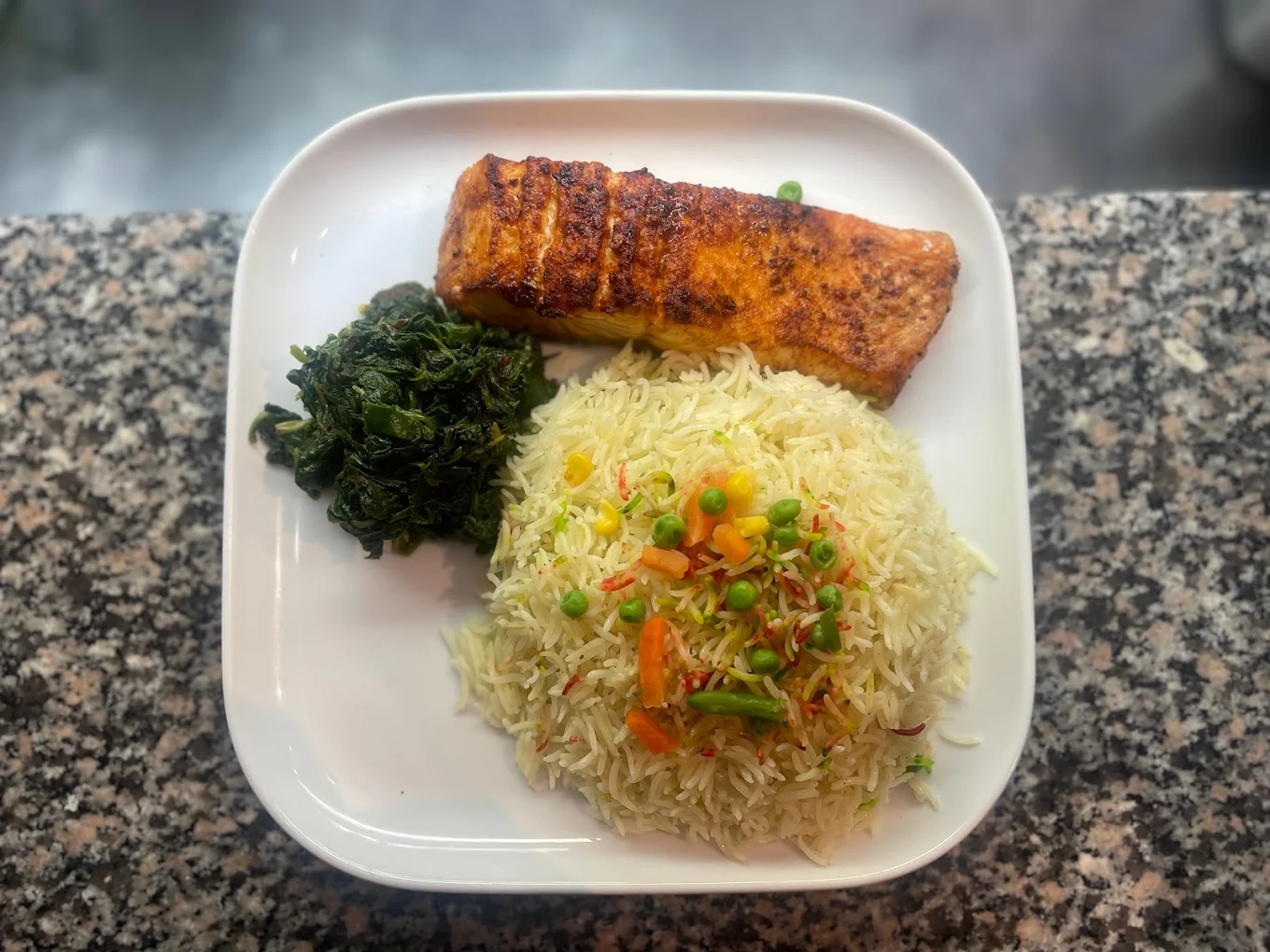 Salmon With Salad Wrap