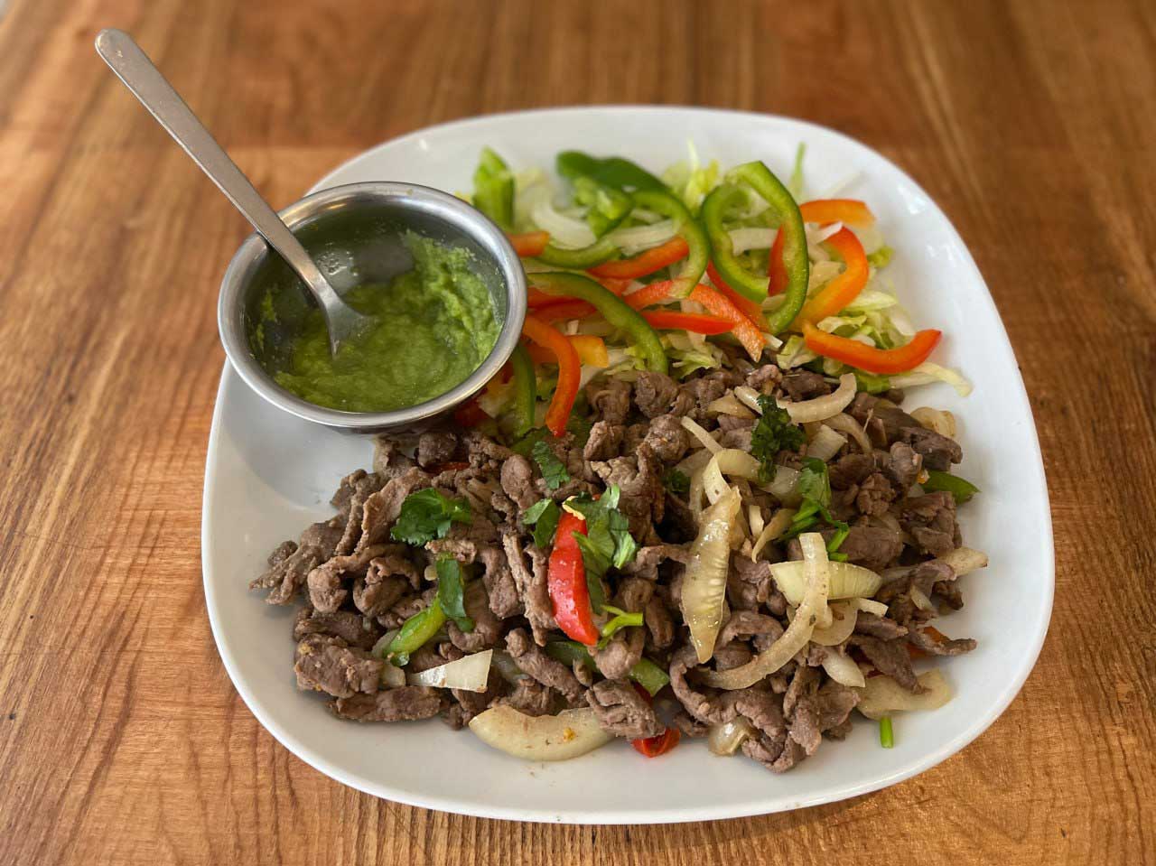 Beef Saqar With Salad