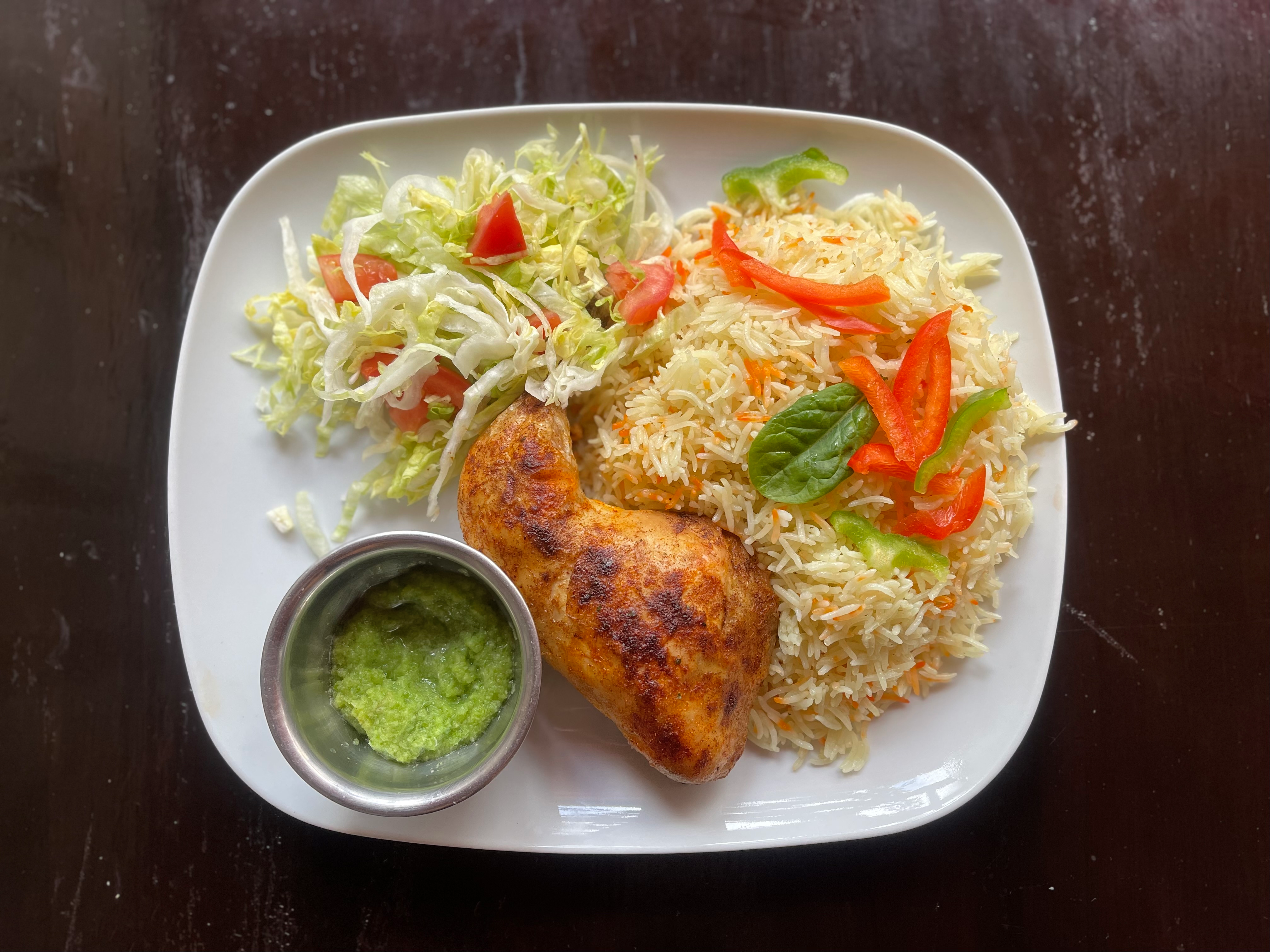 Quarter Chicken Mandi With Salad