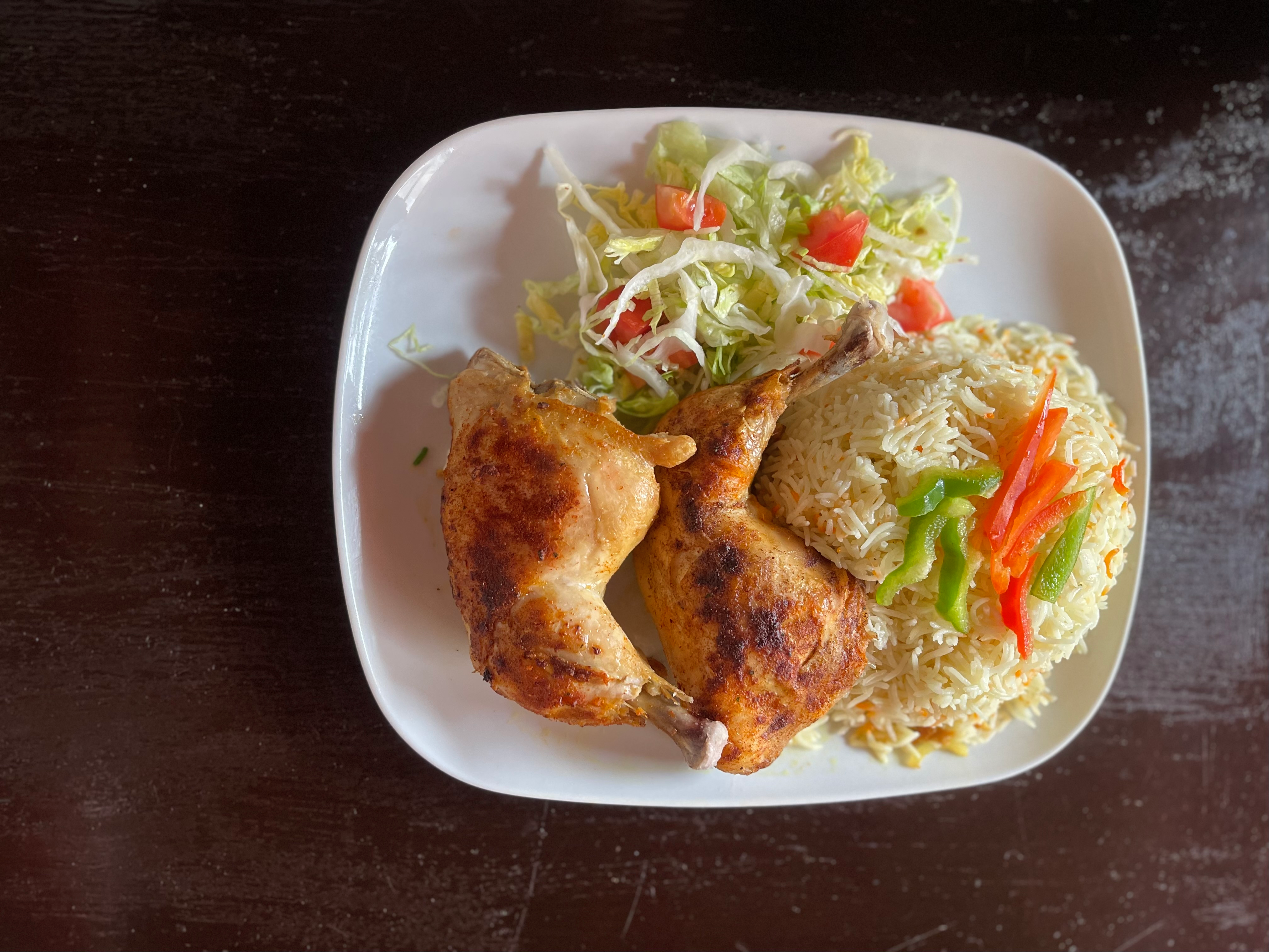 Half Chicken Mandi With Salad