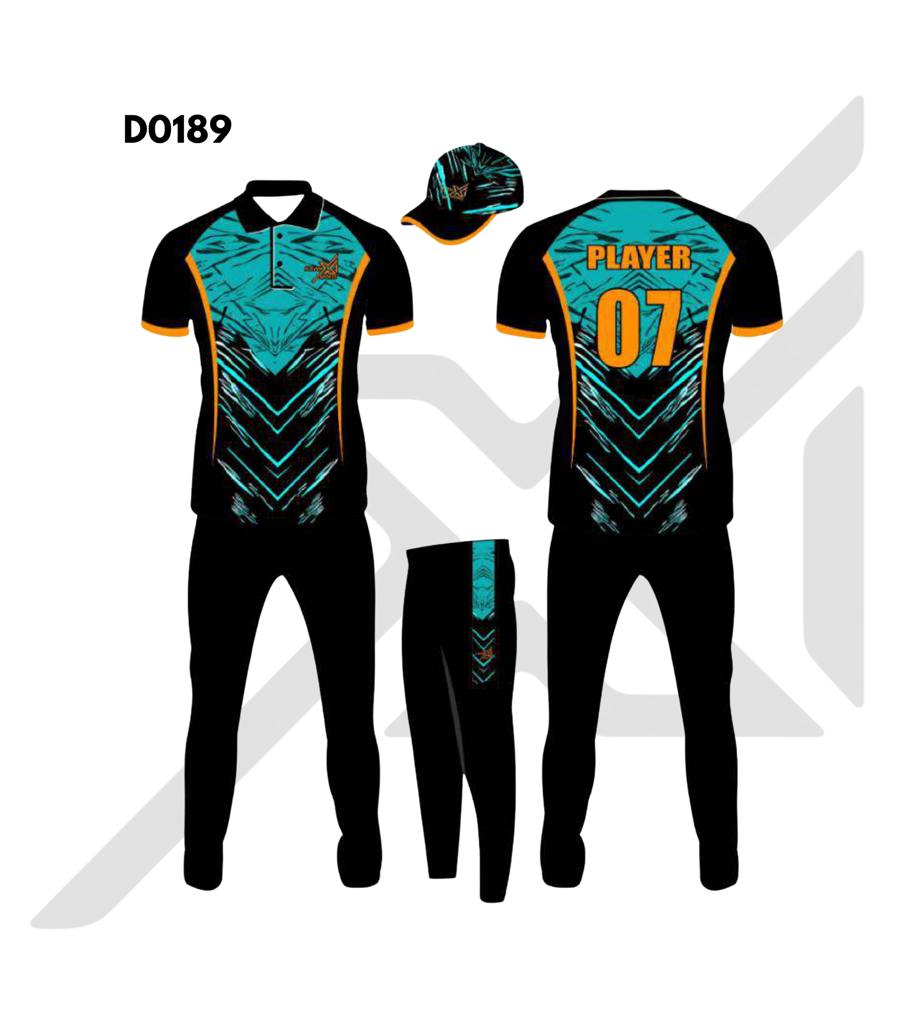 Black Green Gradient Stripe Cricket Kit – Design 0189 (Es-D0189)