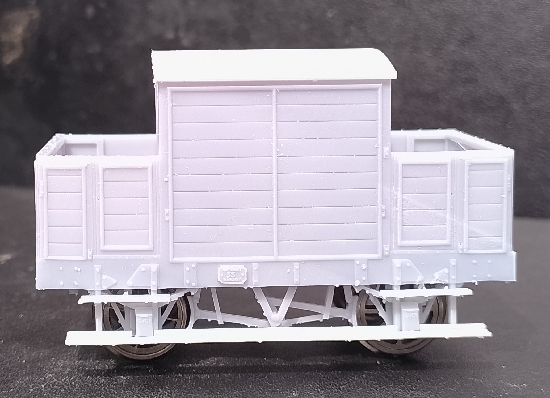 4mm OO GWR RR Rhymney Railway 8T brake van open veranda