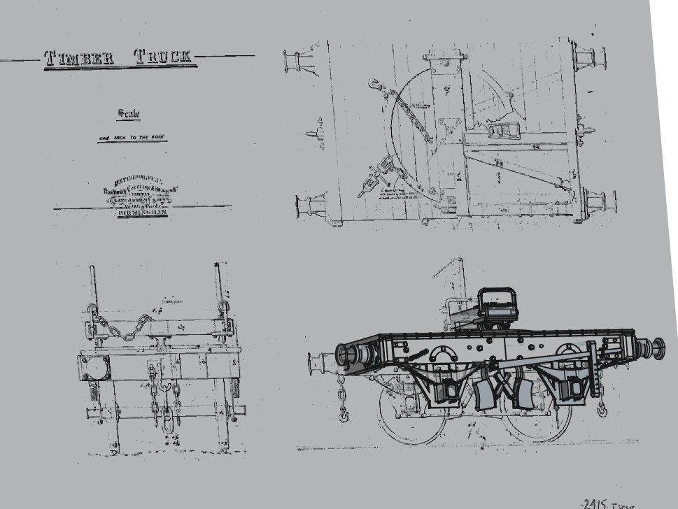 4mm OO Mid 19th century Taff Vale Railway timber bolsters